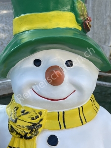 Deko-Schneemann mit Hut und Schal, 65 cm hoch