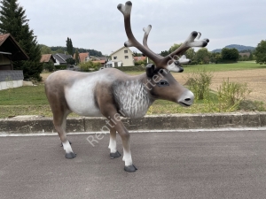 XXL Rentier lebensgross, 200 cm lang für Weihnachtsdeko aussen im Garten